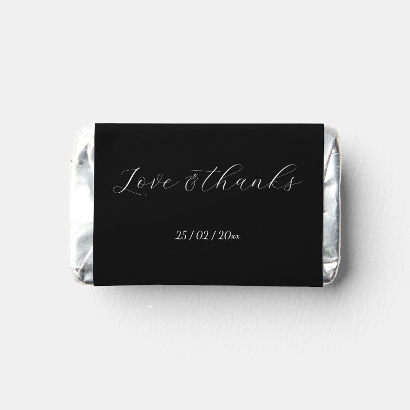 Black and white elegant boho wedding candy favors Custom Hershey®’s Assorted Miniatures™, Non-Assembled 3 Black and white elegant boho wedding candy favors Custom Hershey®’s Assorted Miniatures™, Non-Assembled
