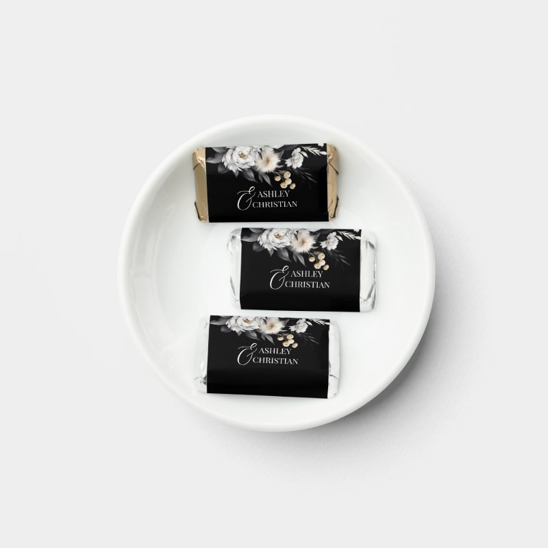 Black and white elegant boho wedding candy favors Custom Hershey®’s Assorted Miniatures™, Non-Assembled 8 Black and white elegant boho wedding candy favors Custom Hershey®’s Assorted Miniatures™, Non-Assembled