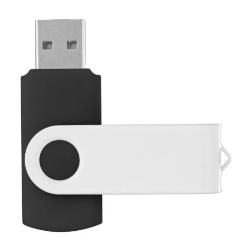 USB Swivel Flash Drive White, 8 GB, Black