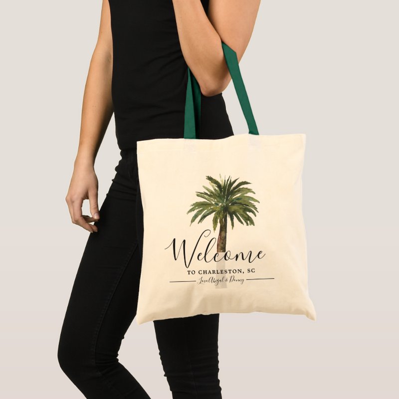 Dusty Palms | Destination Wedding Themed Tote Bag Budget Tote