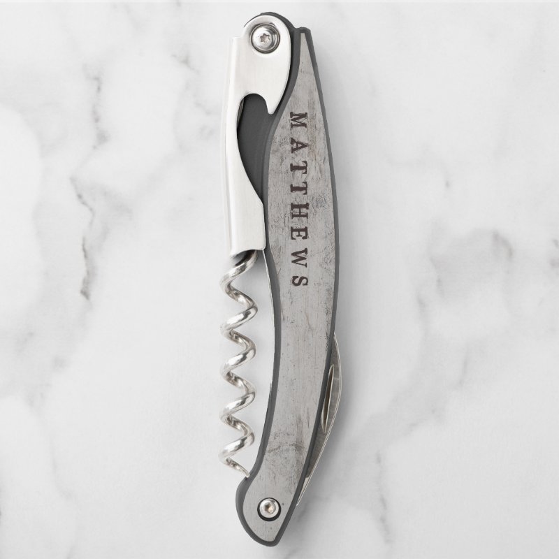 Carved Sweethearts Rustic Birch Wedding Monogram Waiter's Corkscrew Corkscrew 3 Carved Sweethearts Rustic Birch Wedding Monogram Waiter\'s Corkscrew Corkscrew