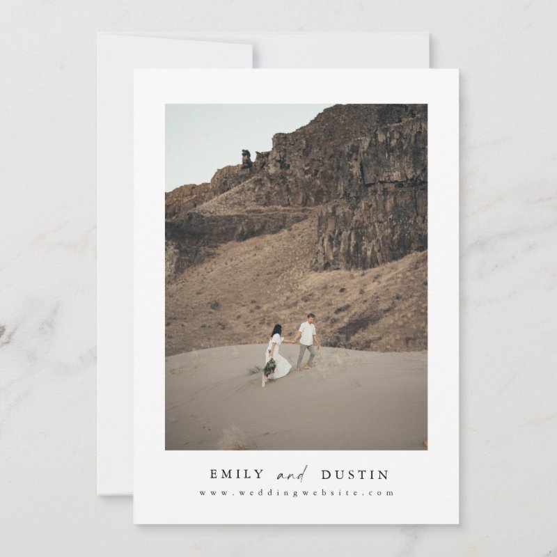 Boho Minimalist Wedding Invitation Flat Invitation, Size: 5\" x 7\ 3 Boho Minimalist Wedding Invitation Flat Invitation, Size: 5\\" x 7\\