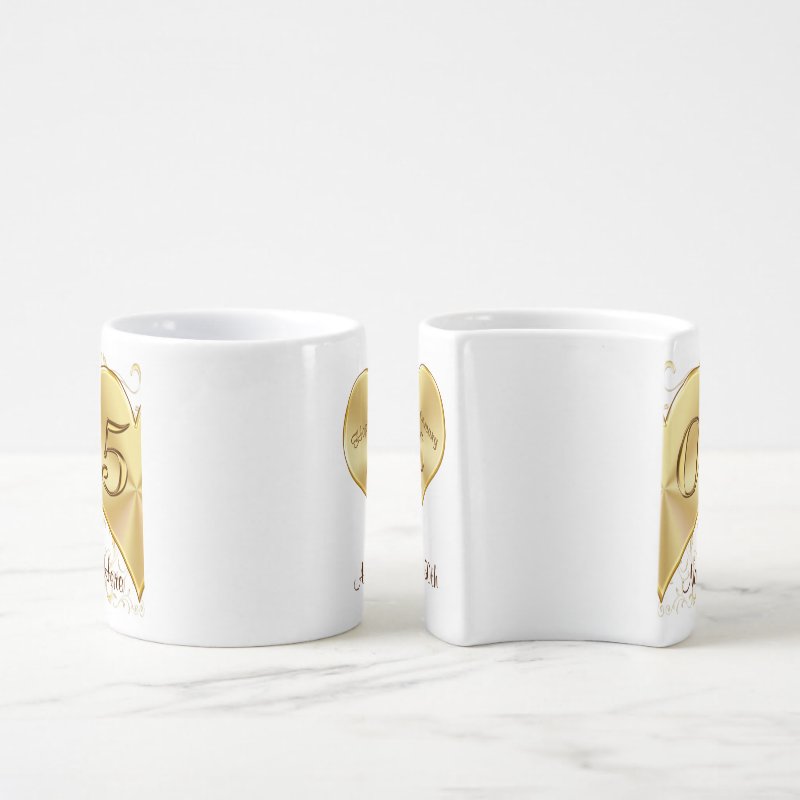 50 Year Wedding Anniversary Gifts, Heart Mugs Coffee Mug Set 6 50 Year Wedding Anniversary Gifts, Heart Mugs Coffee Mug Set