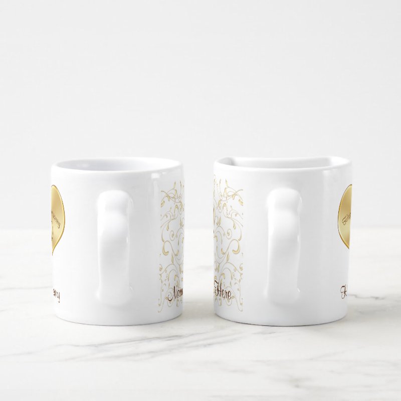 50 Year Wedding Anniversary Gifts, Heart Mugs Coffee Mug Set 7 50 Year Wedding Anniversary Gifts, Heart Mugs Coffee Mug Set