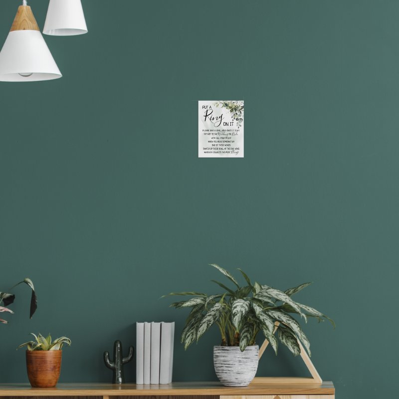 Put a Ring on it eucalyptus greenery game sign Print, Value Poster Paper (Semi-Gloss)