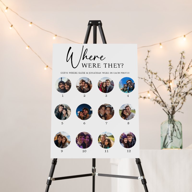 12 Photos Where Were They Engagement Wedding Game Foam Board Foam Core Board, Size: 18.00\" x 24.00\ 8 12 Photos Where Were They Engagement Wedding Game Foam Board Foam Core Board, Size: 18.00\\" x 24.00\\