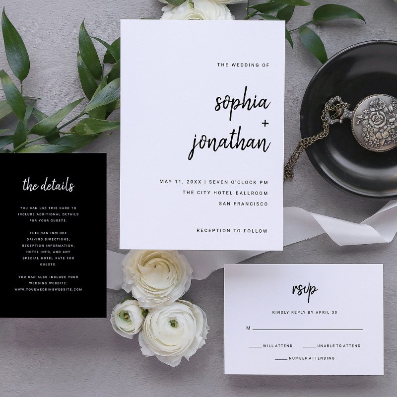 Modern Minimalist Script | Wedding Return Address Self-inking Stamp Custom 1.8\\" x 0.65\\" Stamp