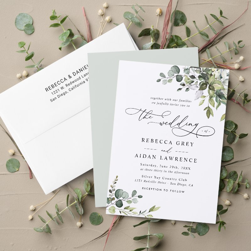 Botanical Eucalyptus Branch Return Address Label Return Address Labels