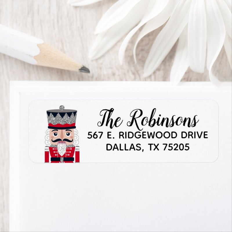 Christmas Holiday Nutcracker Return Address Label Return Address Labels 4 Christmas Holiday Nutcracker Return Address Label Return Address Labels