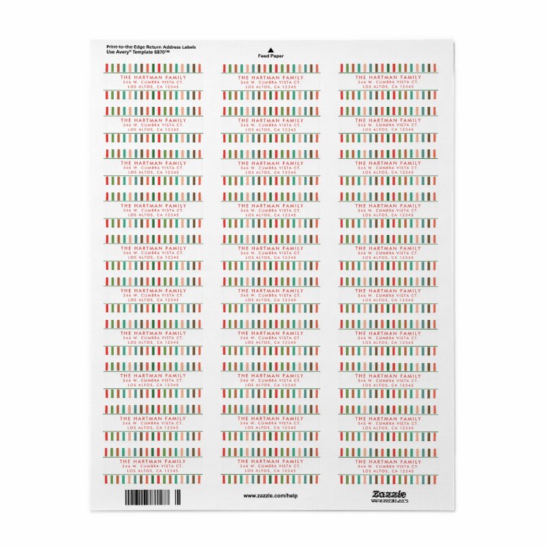 Bold Colorful Stripes Modern Return Address Label Return Address Labels