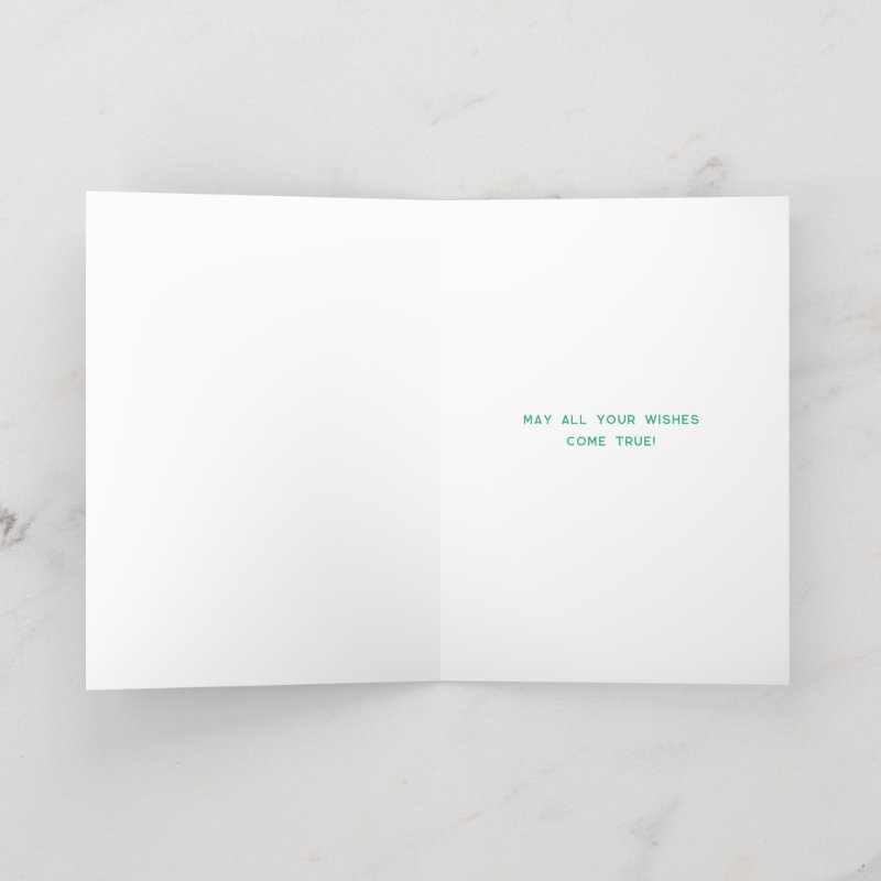 Colorful Candles Happy Birthday Foil Greeting Card 5 x 7 Foil Folded Greeting Card , Color: Gold, Media: Premium White