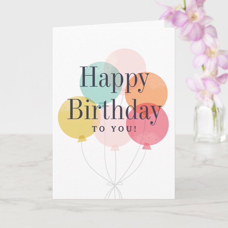 Balloon bunch happy birthday folded greeting card Custom Folded Greeting Card, Size: Standard, 5\" x 7\ 5 Balloon bunch happy birthday folded greeting card Custom Folded Greeting Card, Size: Standard, 5\\" x 7\\