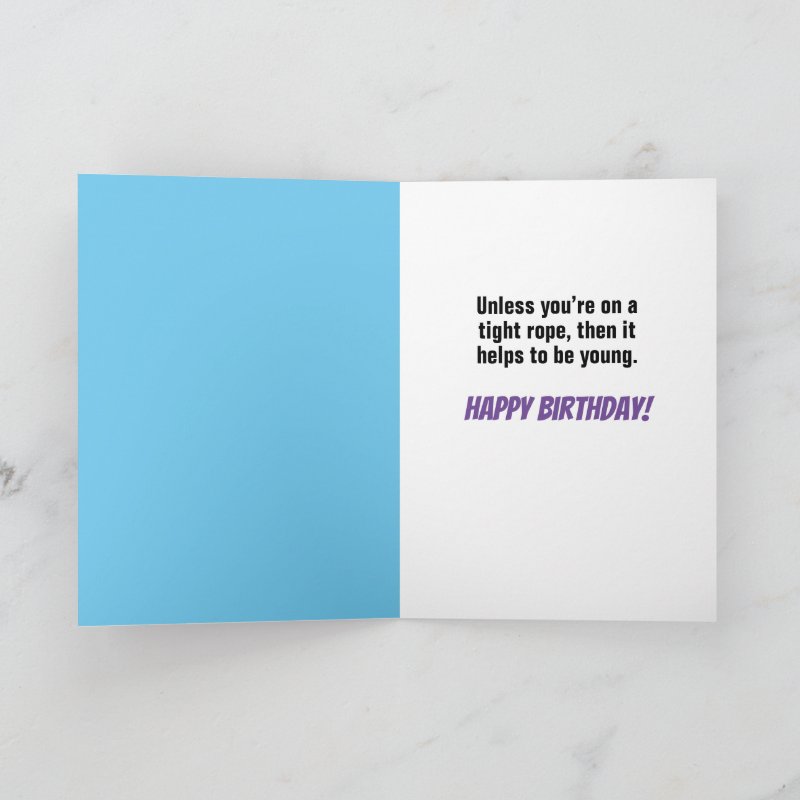 Funny Elephant Photo– Age Is Irrelephant Birthday Card Custom Folded Greeting Card, Size: Standard, 5\\" x 7\\