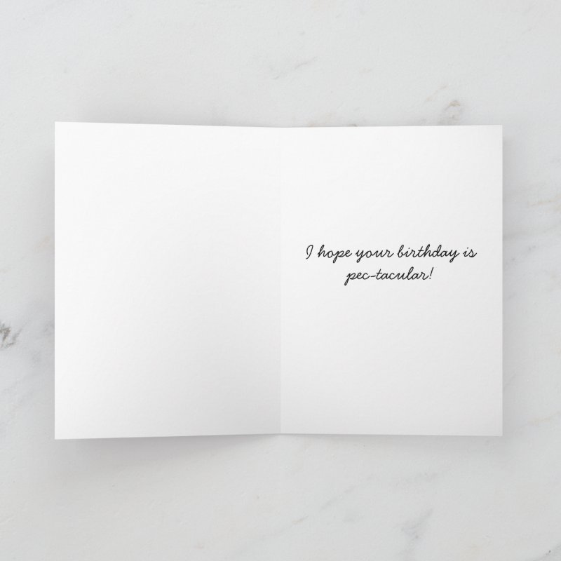 Funny Weird Chest Hair Birthday Greeting Card Custom Folded Greeting Card, Size: Standard, 5\\" x 7\\
