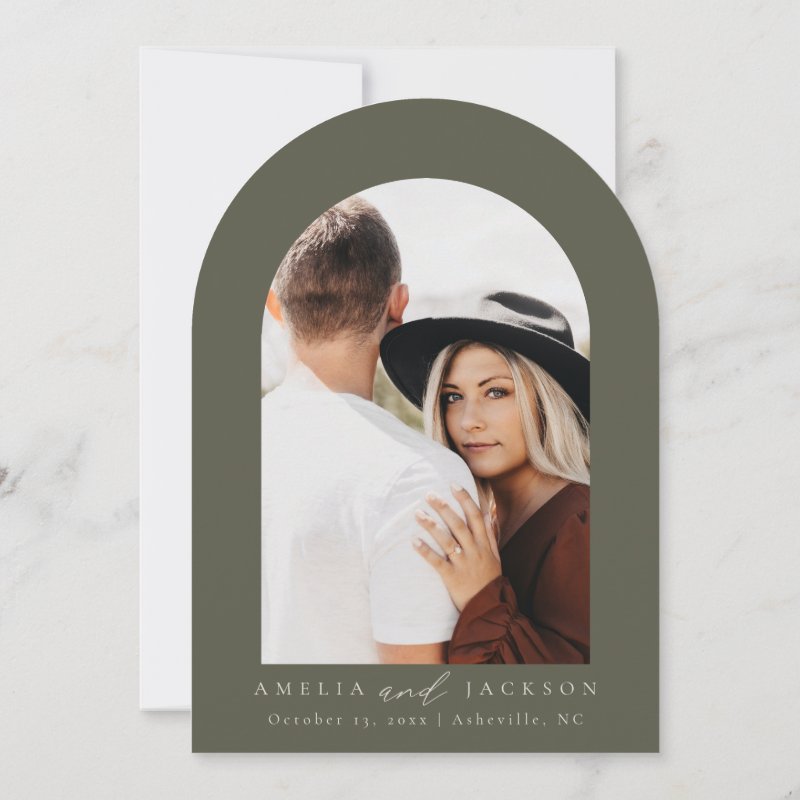 Arched Boho Watercolor Mountain Wedding Invitation Flat Invitation, Size: 5\" x 7\ 3 Arched Boho Watercolor Mountain Wedding Invitation Flat Invitation, Size: 5\\" x 7\\