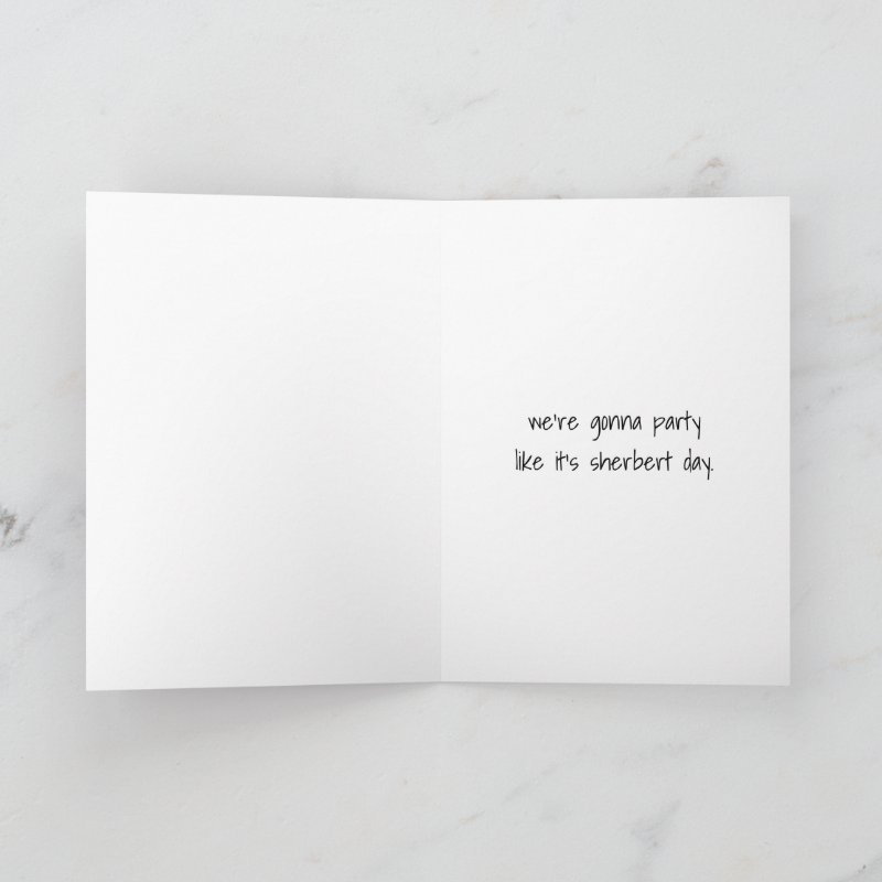Go Shawty, It\'s Sherbert Day | Birthday Card Custom Folded Greeting Card, Size: Standard, 5\\" x 7\\