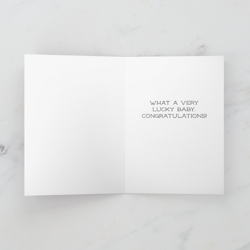 Congrats on Your Little Cutie Baby Shower Card Custom Folded Greeting Card, Size: Standard, 5\\" x 7\\