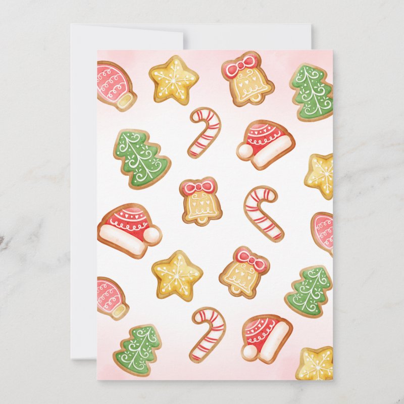 Gingerbread House Christmas Party Invitation Flat Invitation, Size: 5\" x 7\ 4 Gingerbread House Christmas Party Invitation Flat Invitation, Size: 5\\" x 7\\