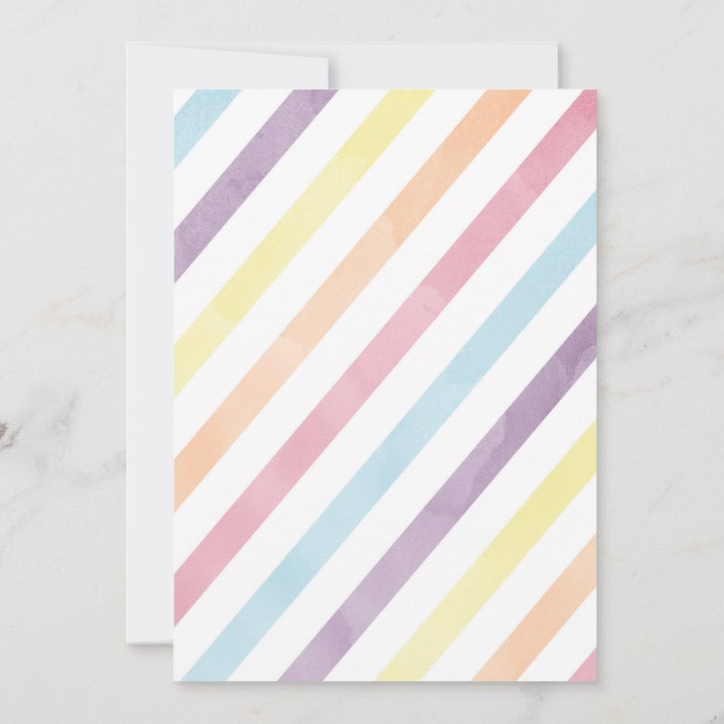 Unicorn and Rainbows Birthday Party Invitation Flat Invitation, Size: 5\\" x 7\\