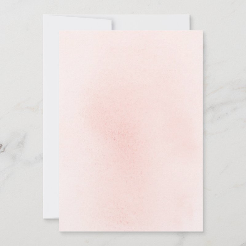 Soft Pink Flowers Elegant Boho Girl Baby Shower Invitation Flat Invitation, Size: 5\\" x 7\\