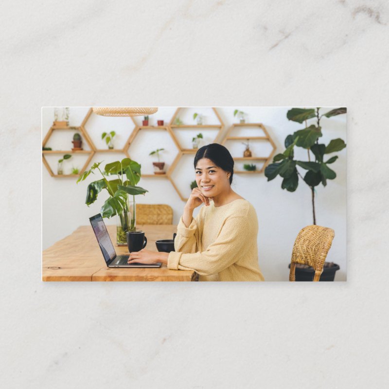 Simple Modern Minimal Professional Logo Photo Business Card Standard, 3.5\\" x 2.0\\" Business Card