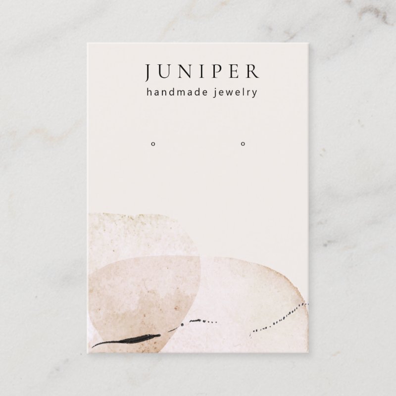 Artistic Watercolor Earring Jewelry Display Business Card Mighty, 3.5\\" x 2.5\\" Business Card