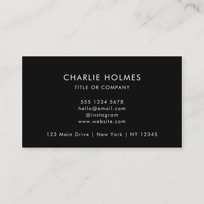 Business Card with QR Code | Black Modern Design Standard, 3.5\" x 2.0\" Business Card 4 Business Card with QR Code | Black Modern Design Standard, 3.5\\" x 2.0\\" Business Card