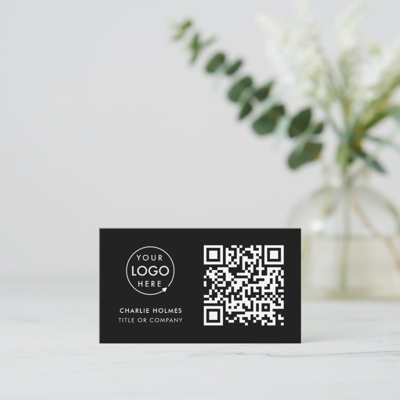 Business Card with QR Code | Black Modern Design Standard, 3.5\" x 2.0\" Business Card 5 Business Card with QR Code | Black Modern Design Standard, 3.5\\" x 2.0\\" Business Card