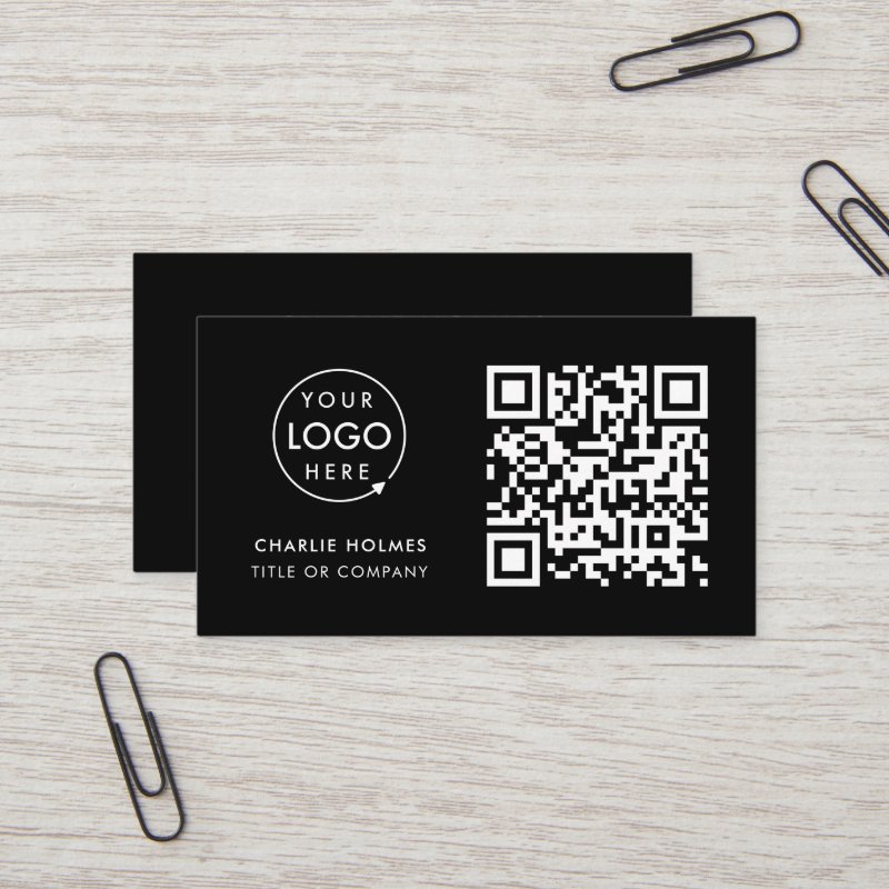 Business Card with QR Code | Black Modern Design Standard, 3.5\" x 2.0\" Business Card 7 Business Card with QR Code | Black Modern Design Standard, 3.5\\" x 2.0\\" Business Card