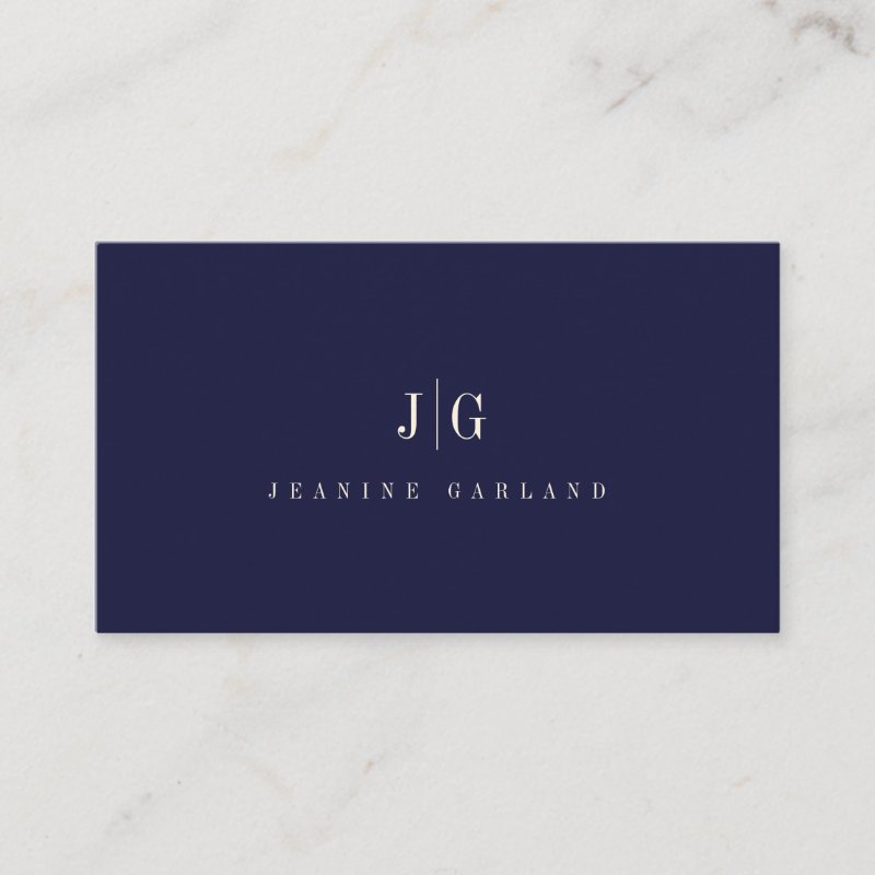 Elegant Professional Simple Monogram Minimalist Business Card Standard, 3.5\\" x 2.0\\" Business Card