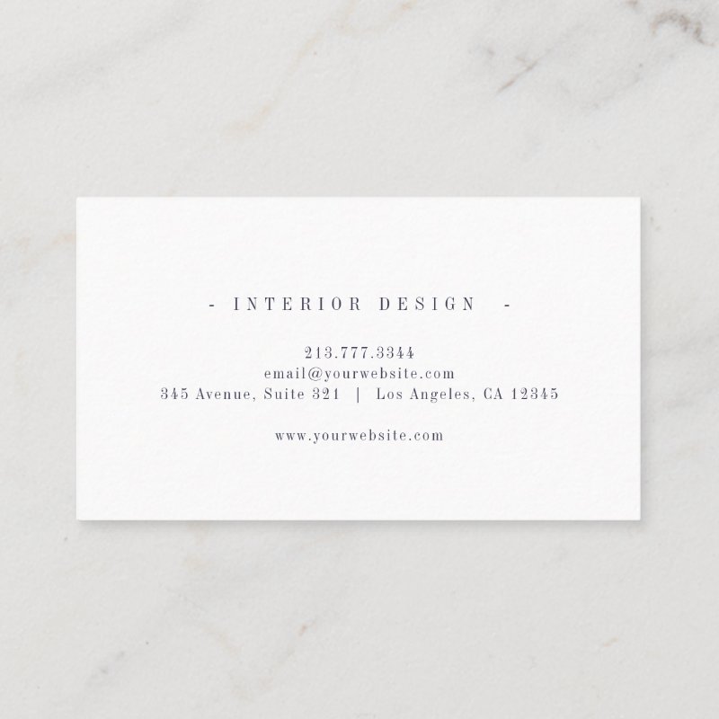 Elegant Professional Simple Monogram Minimalist Business Card Standard, 3.5\\" x 2.0\\" Business Card