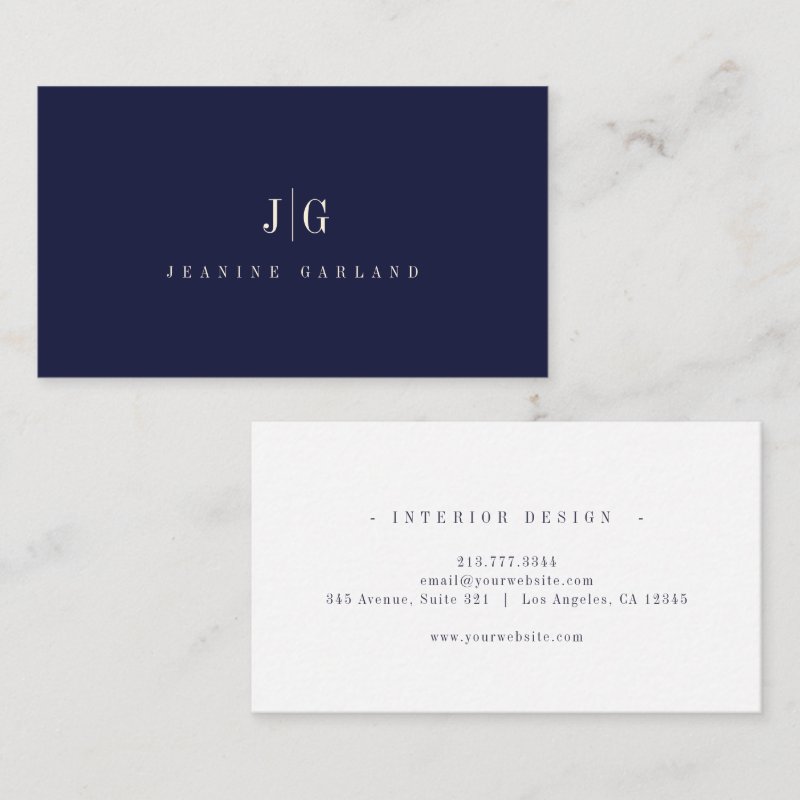 Elegant Professional Simple Monogram Minimalist Business Card Standard, 3.5\" x 2.0\" Business Card 4 Elegant Professional Simple Monogram Minimalist Business Card Standard, 3.5\\" x 2.0\\" Business Card