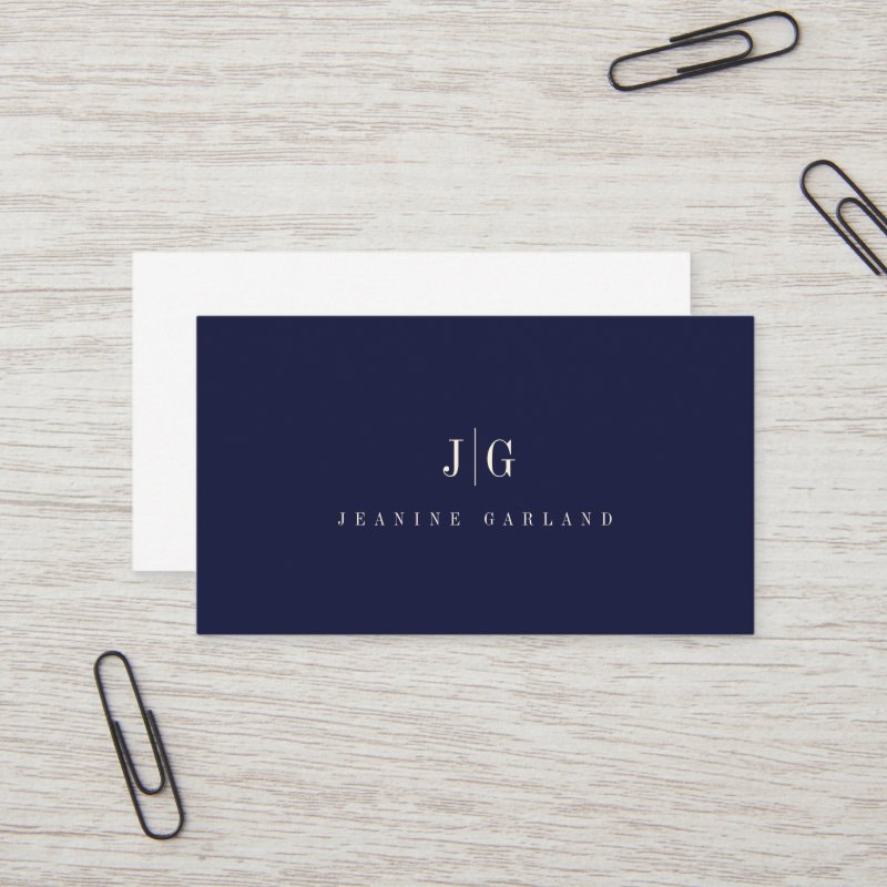 Elegant Professional Simple Monogram Minimalist Business Card Standard, 3.5\" x 2.0\" Business Card 5 Elegant Professional Simple Monogram Minimalist Business Card Standard, 3.5\\" x 2.0\\" Business Card