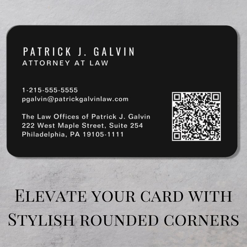 Minimal Professional QR Code Black Business Card Standard, 3.5\" x 2.0\" Business Card 3 Minimal Professional QR Code Black Business Card Standard, 3.5\\" x 2.0\\" Business Card