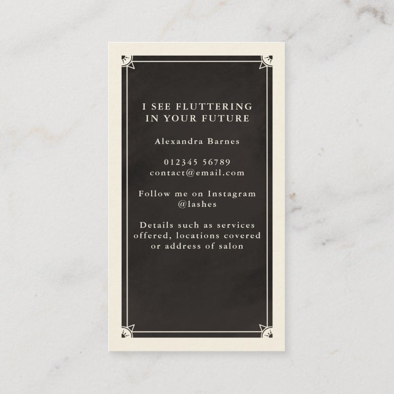 Celestial Eye Tarot Lashes Black Business card Standard, 3.5\\" x 2.0\\" Business Card
