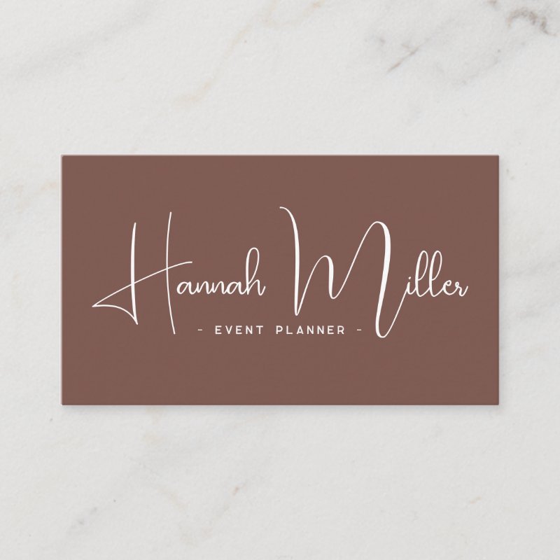 Terracotta | Modern Elegant Minimalist QR Code Business Card Standard, 3.5\\" x 2.0\\" Business Card