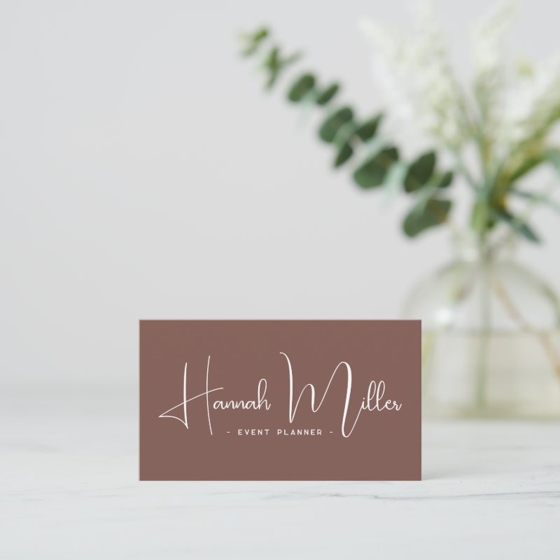 Terracotta | Modern Elegant Minimalist QR Code Business Card Standard, 3.5\" x 2.0\" Business Card 3 Terracotta | Modern Elegant Minimalist QR Code Business Card Standard, 3.5\\" x 2.0\\" Business Card