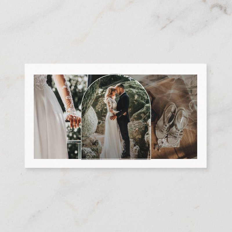 Modern Arch Script Photography Professional Business Card Standard, 3.5\\" x 2.0\\" Business Card
