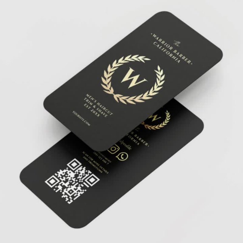 Barbershop Modern Neon Barber\'s Pole Barber Business Card Standard, 3.5\\" x 2.0\\" Business Card