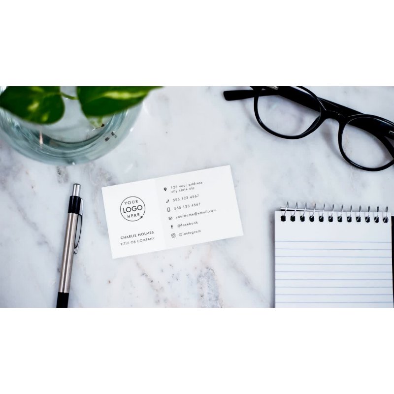 Business Cards | Custom Logo Icons Modern White Standard, 3.5\\" x 2.0\\" Business Card