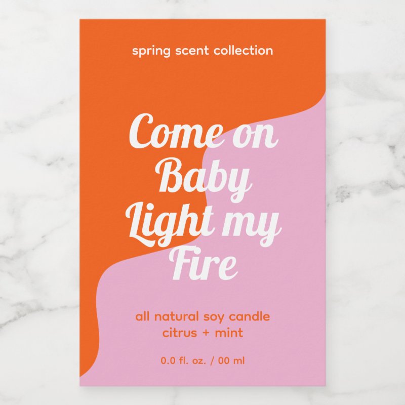 Light My Fire Modern Product Label Custom Food Container Label (2\\" x 3\\")