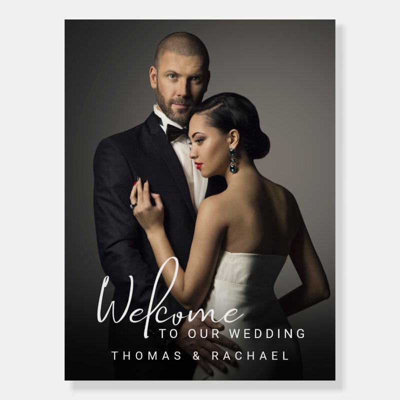 Custom Photo Wedding Welcome Foam Board Foam Core Board, Size: 18.00\\" x 24.00\\