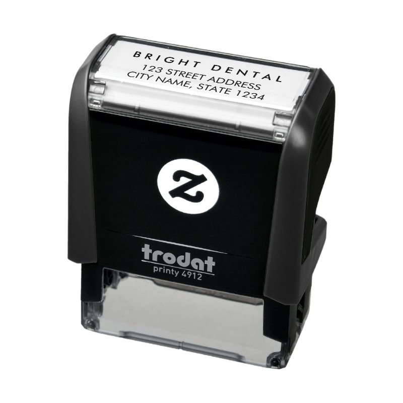 Simple Modern Business Address Self-inking Stamp Custom 1.8\\" x 0.65\\" Stamp