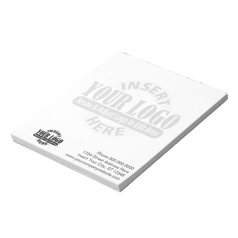 Basic with Business Logo in Background Notepad 5.5\\" x 6\\" Notepad - 40 pages