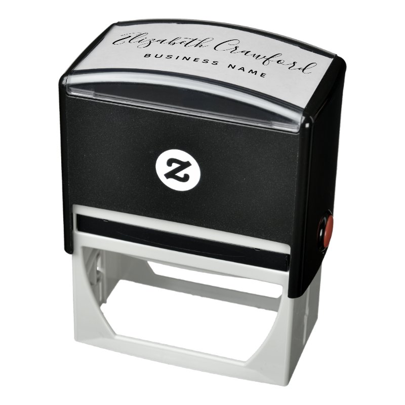 Modern Elegant Script Custom Name and Business Self-inking Stamp Custom 2.9\\" x 1.4\\" Stamp