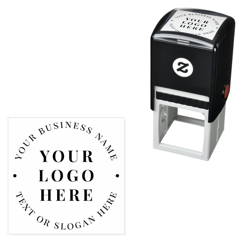 Custom Modern Round Business Logo Promotional Self-inking Stamp Custom 1.5\\" x 1.5\\" Stamp