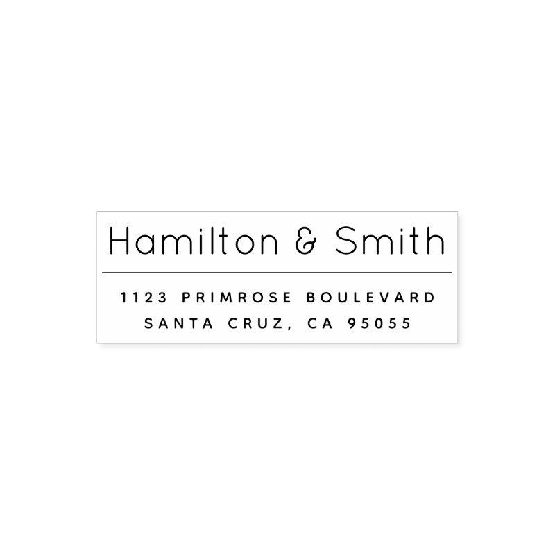 Minimalist Elegant Professional Return Address Self-inking Stamp Custom 1.8\\" x 0.65\\" Stamp