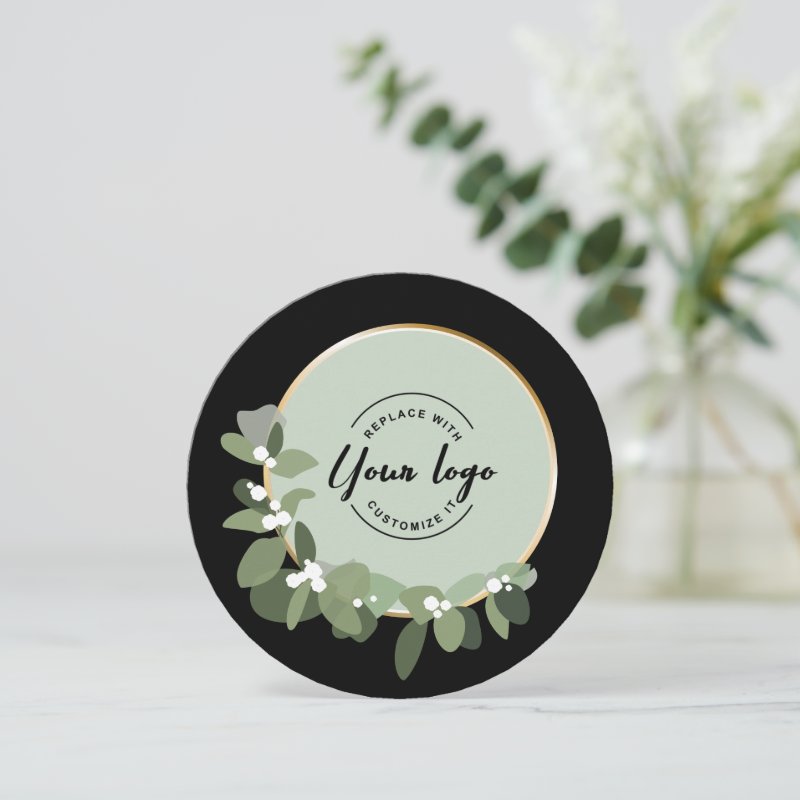 2025 Holiday Corporate Green Wreath Custom Logo Flat Holiday Card, Size: 5.25\" x 5.25\ 4 2025 Holiday Corporate Green Wreath Custom Logo Flat Holiday Card, Size: 5.25\\" x 5.25\\