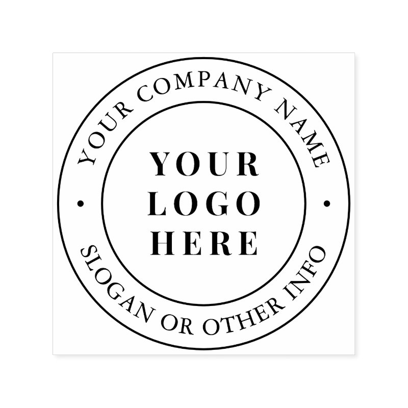 Custom Business Logo & Slogan Self-inking Stamp Custom 1.5\\" x 1.5\\" Stamp