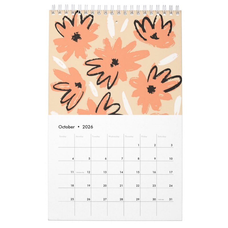 2026 Floral Small Calendar Single Page SmallCalendar, White 11 2026 Floral Small Calendar Single Page SmallCalendar, White